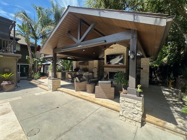 outdoor living space, patio cover Build in Lake Forest, Ca