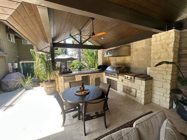 outdoor living space, patio cover